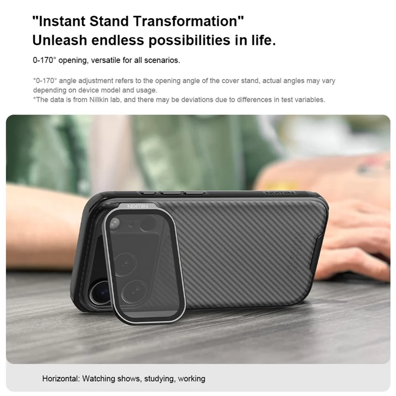 Capa NILLKIN CamShield Prop Series para iPhone 17 Pro com Tampa de Lente Transparente em TPU e PC