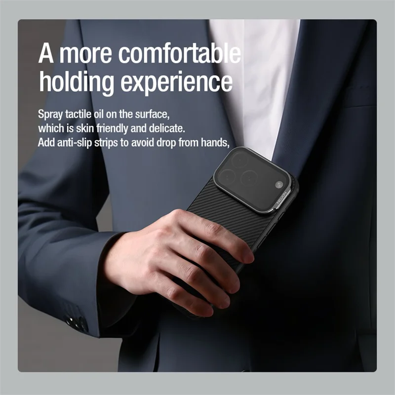 NILLKIN Camshield Prop Series for iPhone 17 Pro Case Clear Black Lens Lid PC TPU Phone Back Cover
