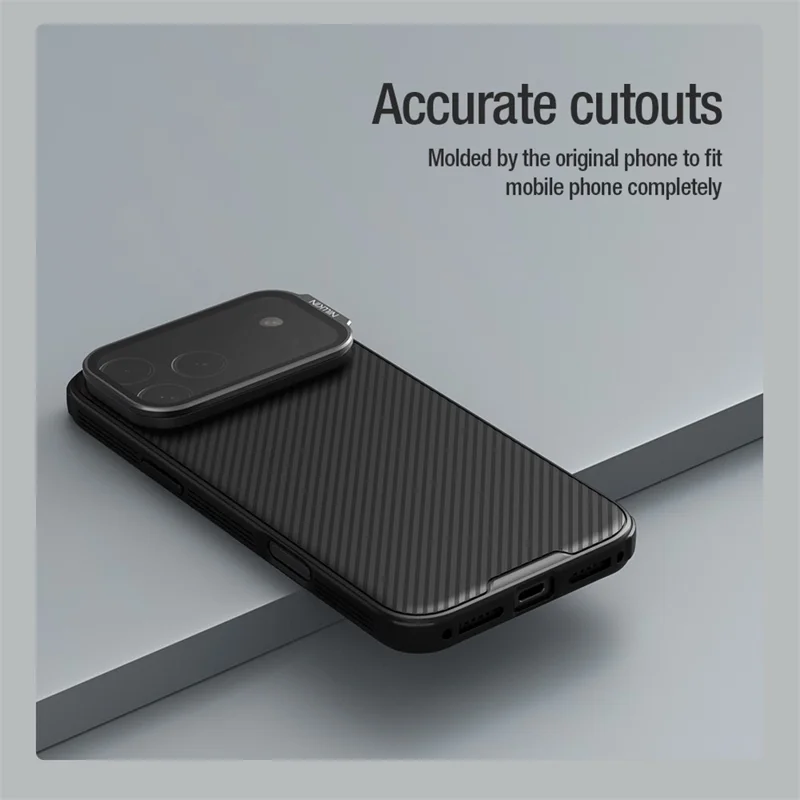 NILLKIN Camshield Prop Series para Capa de iPhone 17 Pro Max Transparente Preto Tampa da Lente PC TPU Capa Traseira do Telefone