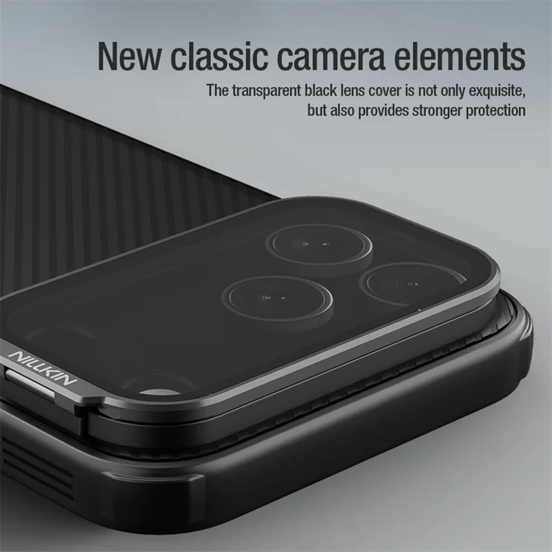NILLKIN Camshield Prop Series para Capa de iPhone 17 Pro Max Transparente Preto Tampa da Lente PC TPU Capa Traseira do Telefone