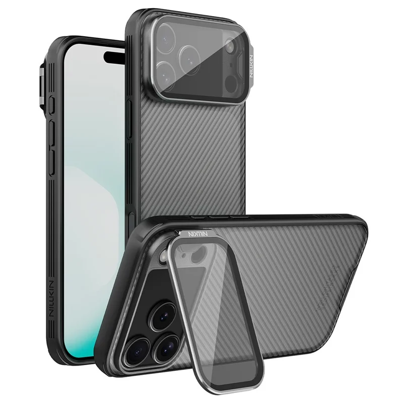 Étui NILLKIN CamShield Prop Série pour iPhone 17 Pro Max avec couvercle de lentille transparent en TPU et PC