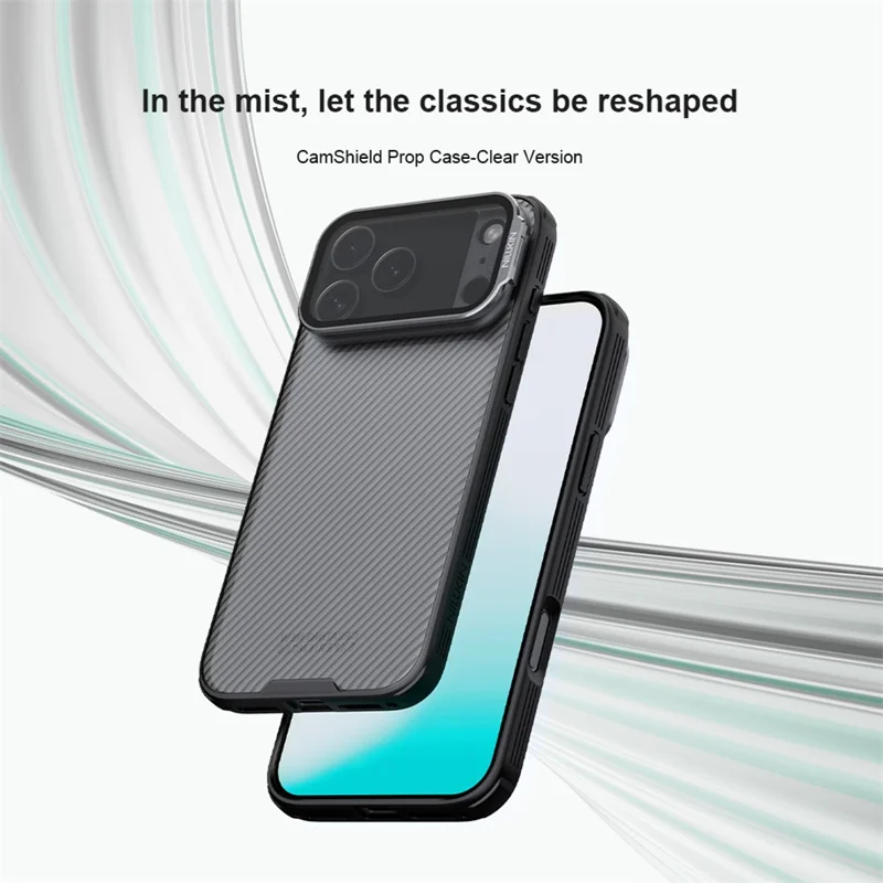 Étui NILLKIN CamShield Prop Série pour iPhone 17 Pro Max avec couvercle de lentille transparent en TPU et PC