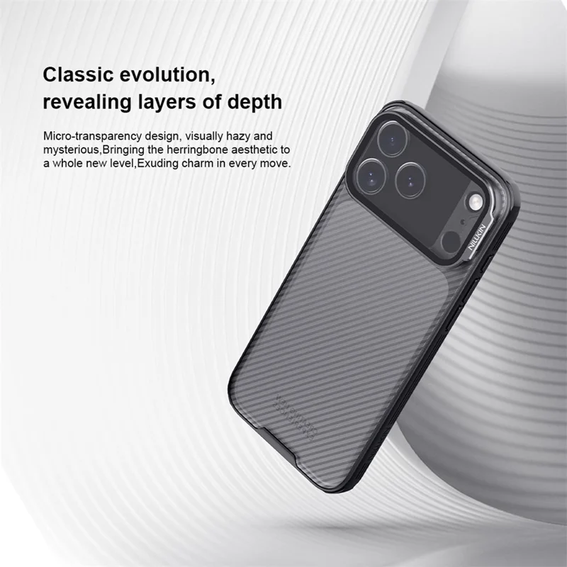 Étui NILLKIN CamShield Prop Série pour iPhone 17 Pro Max avec couvercle de lentille transparent en TPU et PC