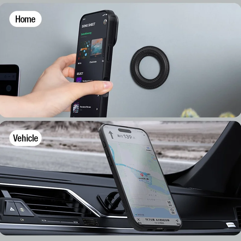 NILLKIN Camshield Prop Magnética Serie para iPhone 17 Pro Carcasa Transparente Tapa de Lente Negra PC TPU Cubierta Trasera del Teléfono
