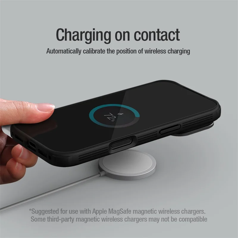 NILLKIN Camshield Prop Magnética Serie para iPhone 17 Pro Carcasa Transparente Tapa de Lente Negra PC TPU Cubierta Trasera del Teléfono
