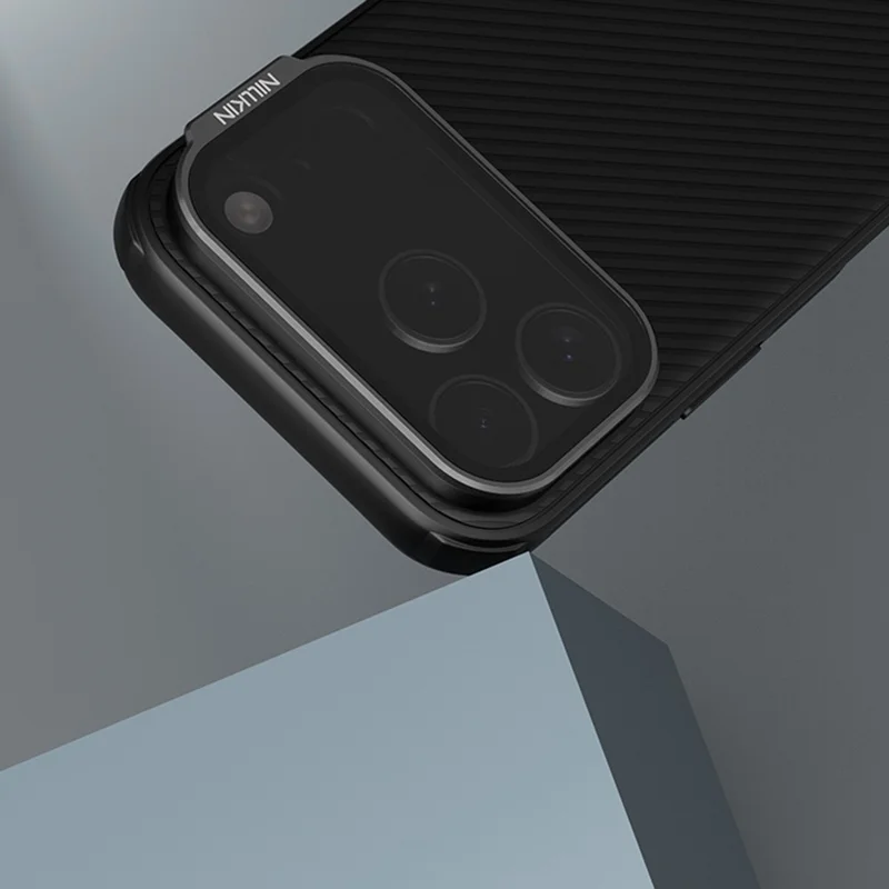 NILLKIN Camshield Prop Magnética Serie para iPhone 17 Pro Carcasa Transparente Tapa de Lente Negra PC TPU Cubierta Trasera del Teléfono