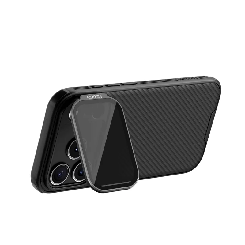 NILLKIN Camshield Prop Magnética Serie para iPhone 17 Pro Carcasa Transparente Tapa de Lente Negra PC TPU Cubierta Trasera del Teléfono