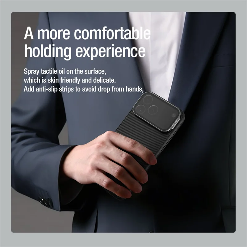 NILLKIN Camshield Prop Magnetic Series for iPhone 17 Pro Max Case Clear Black Lens Lid PC TPU Phone Back Cover
