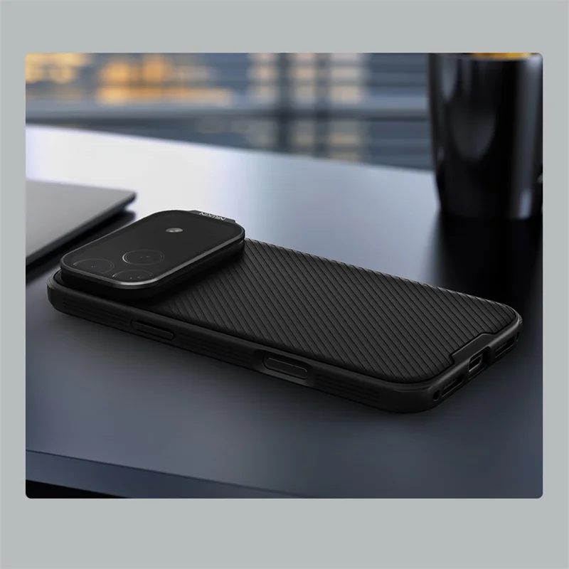 NILLKIN Camshield Prop Magnetic Series for iPhone 17 Pro Max Case Clear Black Lens Lid PC TPU Phone Back Cover