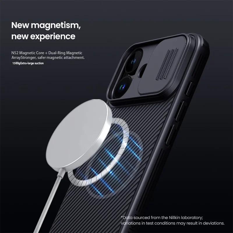 NILLKIN Camshield Pro для iPhone 17 чехол, совместимый с MagSafe, TPU + PC чехол с выдвижной камерой