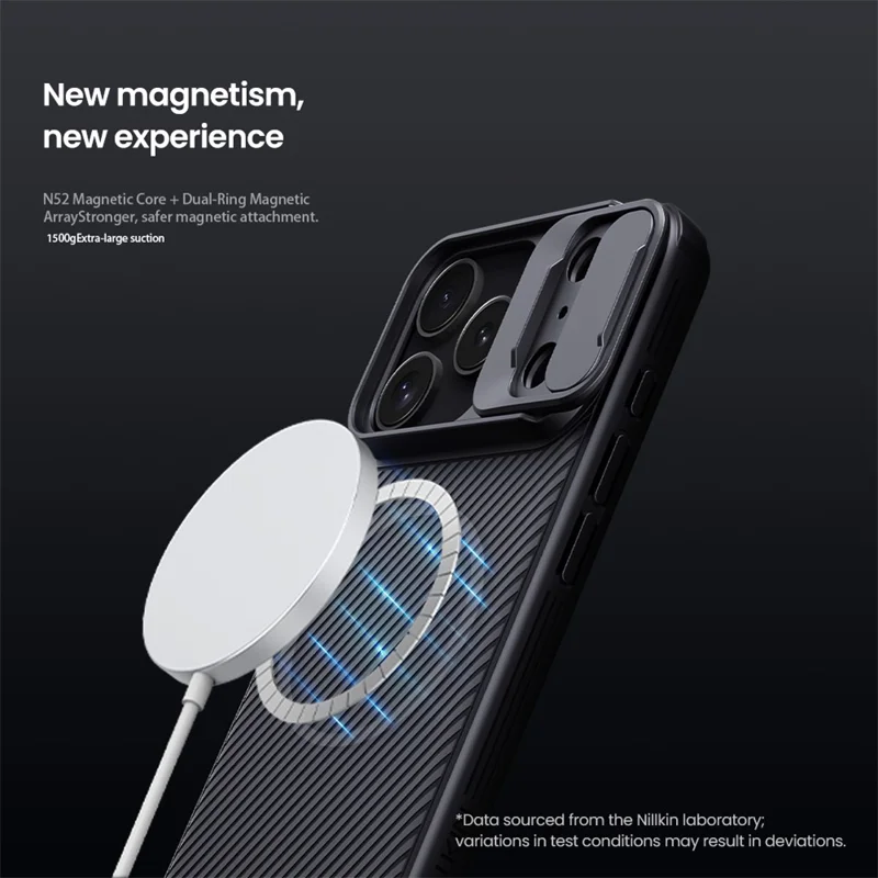 NILLKIN Camshield Pro для iPhone 17 Pro Max Чехол, совместимый с MagSafe, TPU + PC чехол с выдвижной камерой