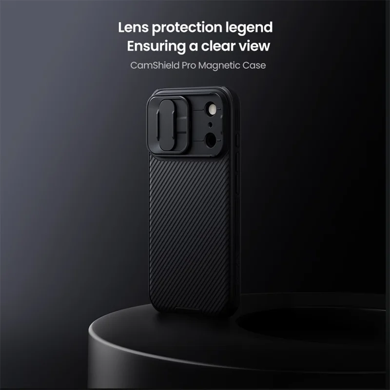 NILLKIN Camshield Pro для iPhone 17 Pro Max Чехол, совместимый с MagSafe, TPU + PC чехол с выдвижной камерой