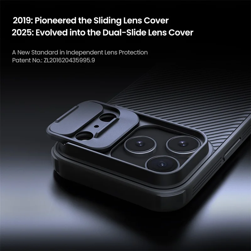 NILLKIN Camshield Pro для iPhone 17 Pro Max Чехол, совместимый с MagSafe, TPU + PC чехол с выдвижной камерой