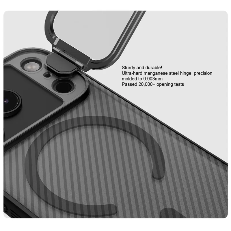 Capa NILLKIN Camshield Prop Série Magnética para iPhone 17 Pro com Tampa de Lente Transparente, Capa Traseira de PC e TPU