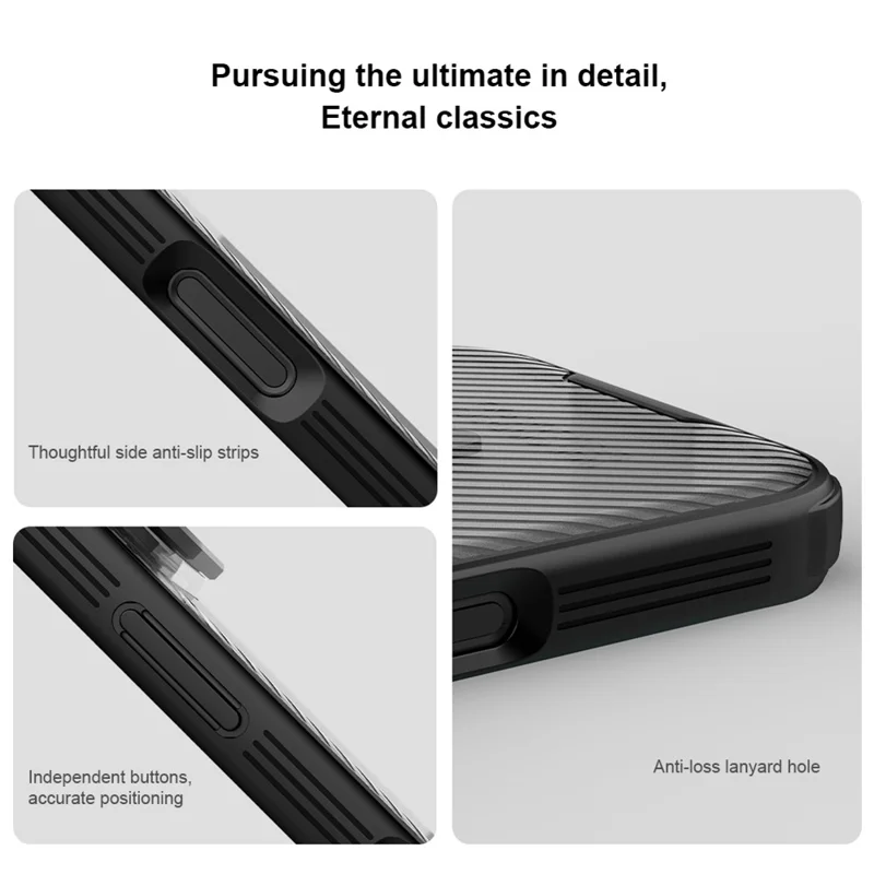 Capa NILLKIN Camshield Prop Série Magnética para iPhone 17 Pro com Tampa de Lente Transparente, Capa Traseira de PC e TPU