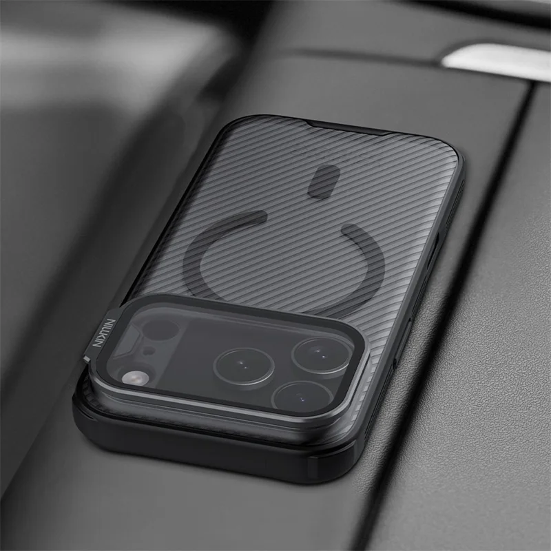 Capa NILLKIN Camshield Prop Série Magnética para iPhone 17 Pro com Tampa de Lente Transparente, Capa Traseira de PC e TPU