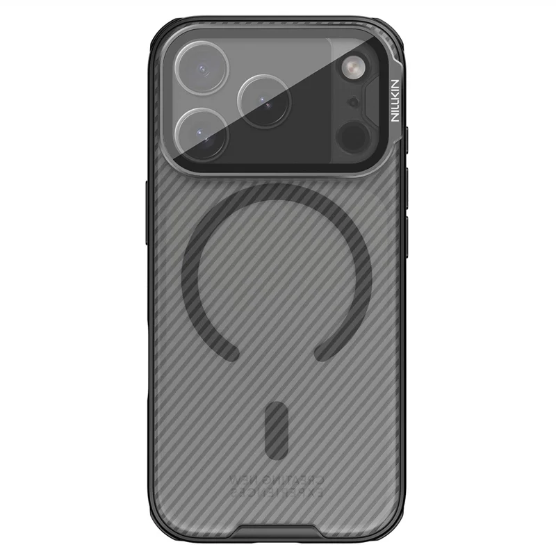 Capa NILLKIN Camshield Prop Série Magnética para iPhone 17 Pro com Tampa de Lente Transparente, Capa Traseira de PC e TPU
