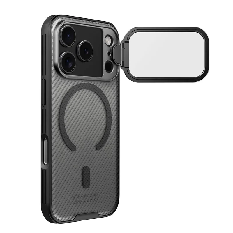 Capa NILLKIN Camshield Prop Série Magnética para iPhone 17 Pro com Tampa de Lente Transparente, Capa Traseira de PC e TPU