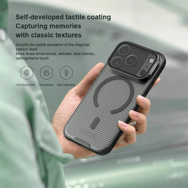 Capa NILLKIN Camshield Prop Série Magnética para iPhone 17 Pro com Tampa de Lente Transparente, Capa Traseira de PC e TPU