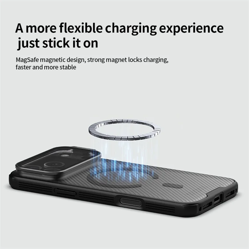 NILLKIN CamShield Prop Magnetic Series For iPhone 17 Pro Max Case TPU PC Phone Cover with Clear Camera Lid
