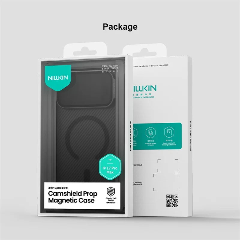 NILLKIN CamShield Prop Magnetic Series For iPhone 17 Pro Max Case TPU PC Phone Cover with Clear Camera Lid