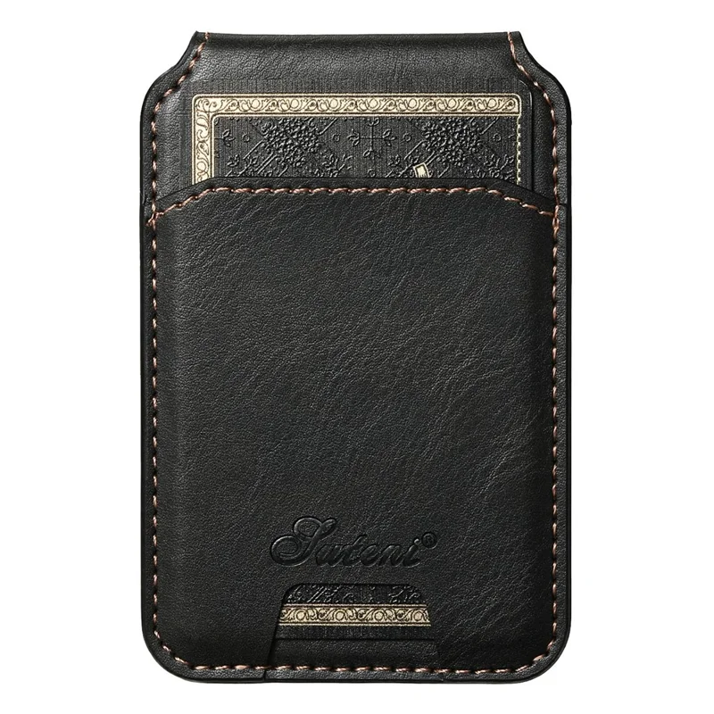 SUTENI H15 For iPhone 17 Air Case Compatible with MagSafe Detachable Card Holder Phone Cover - Black