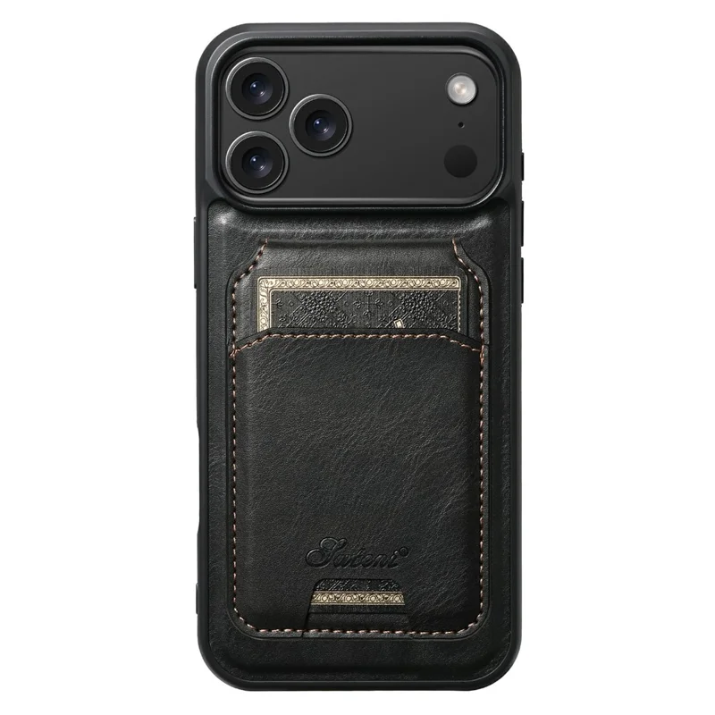 SUTENI H15 For iPhone 17 Pro Case Compatible with MagSafe Detachable Card Holder Phone Cover - Black