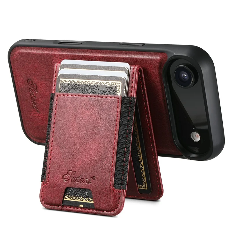 SUTENI For iPhone Air Case Compatible with MagSafe Card Holder Kickstand Phone Cover - Red