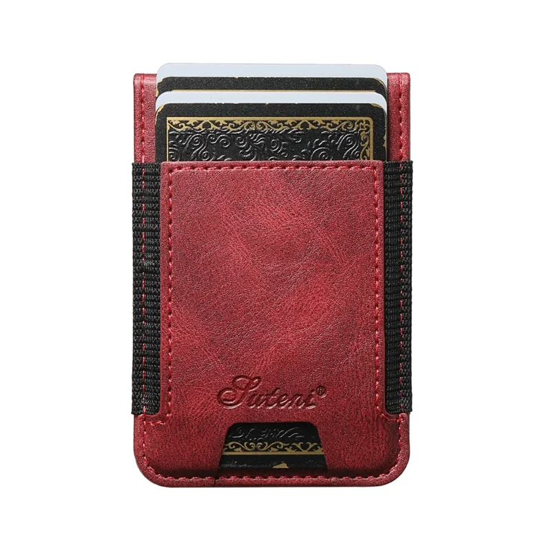 SUTENI For iPhone Air Case Compatible with MagSafe Card Holder Kickstand Phone Cover - Red