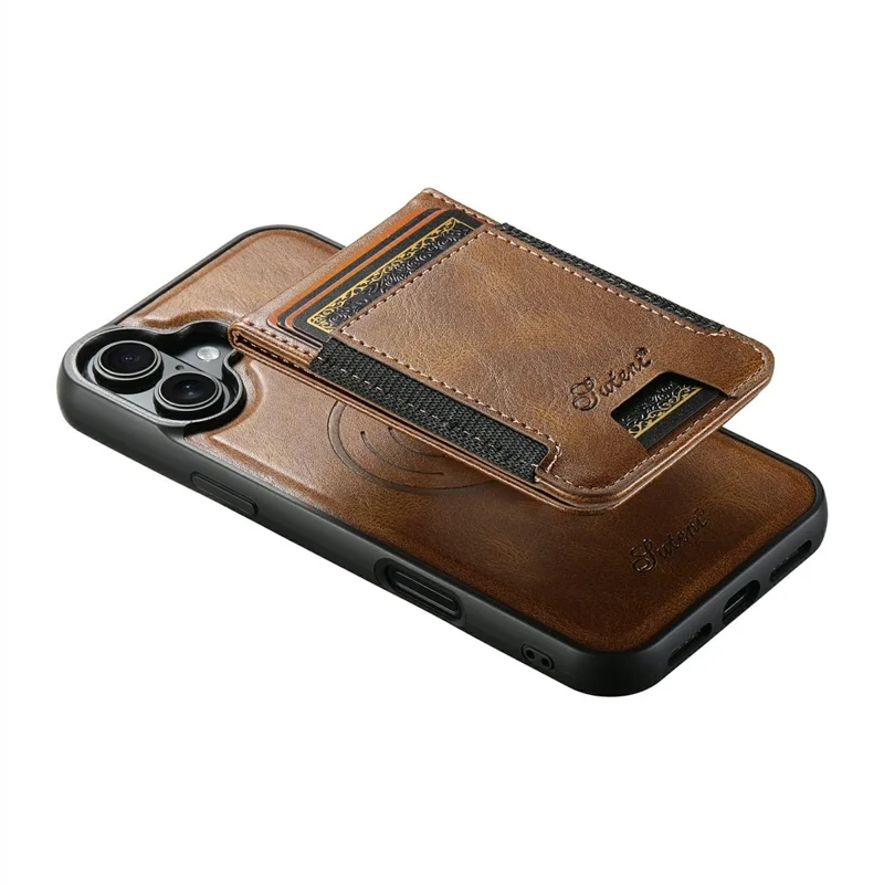 Étui SUTENI pour iPhone 17 Compatible avec Support de Carte MagSafe et Béquille - Marron