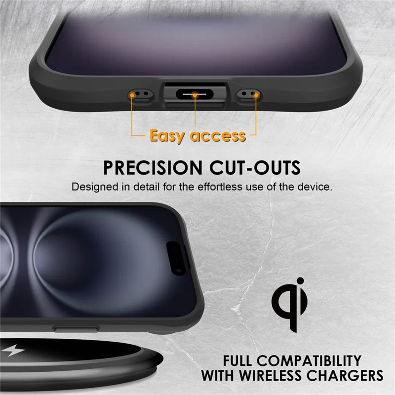 For iPhone Air Case Magnetic Carbon Fiber Texture Phone Cover - Black