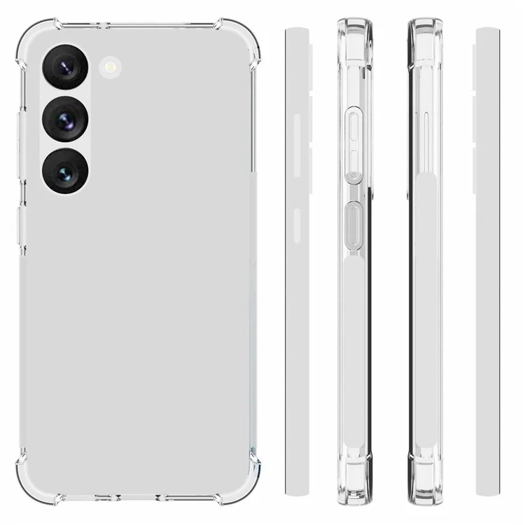 For Samsung Galaxy S23+ TPU Phone Case Drop Protection Mobile Phone Shell Shockprook Anti-scratch Textured HD Clear Cover