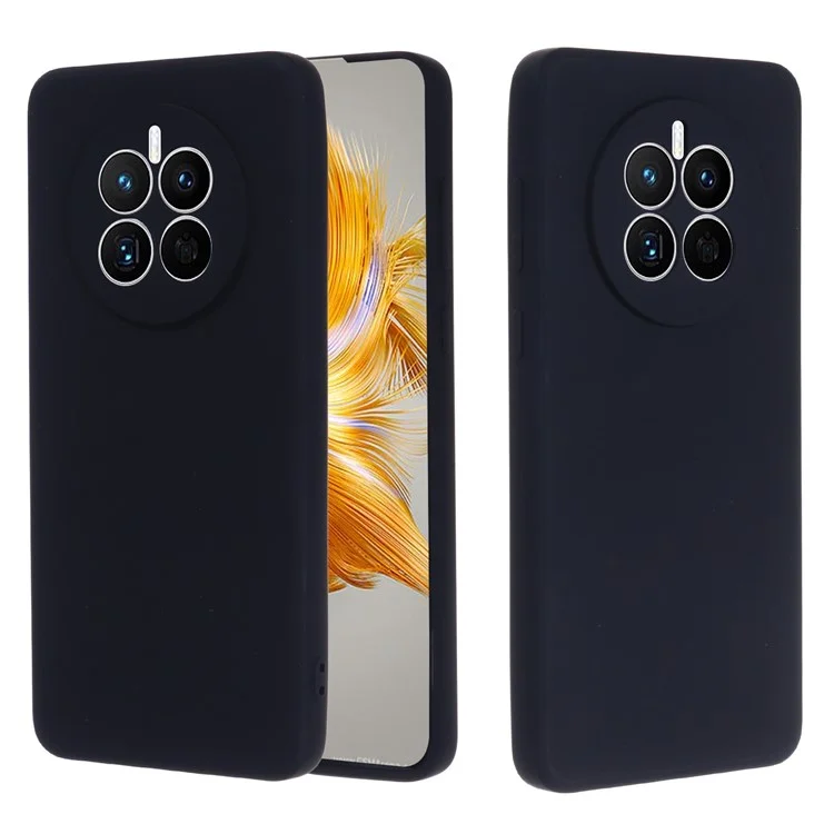 Для Huawei Mate 50 4G Shock-reseact Protection Phone Case Soft Fibre Linting Lint-scarch - Черный