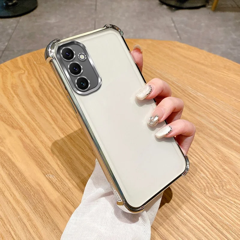 For Samsung Galaxy A17 5G / A17 4G Case Reinforced Corners TPU Clear Back Cover - Silver