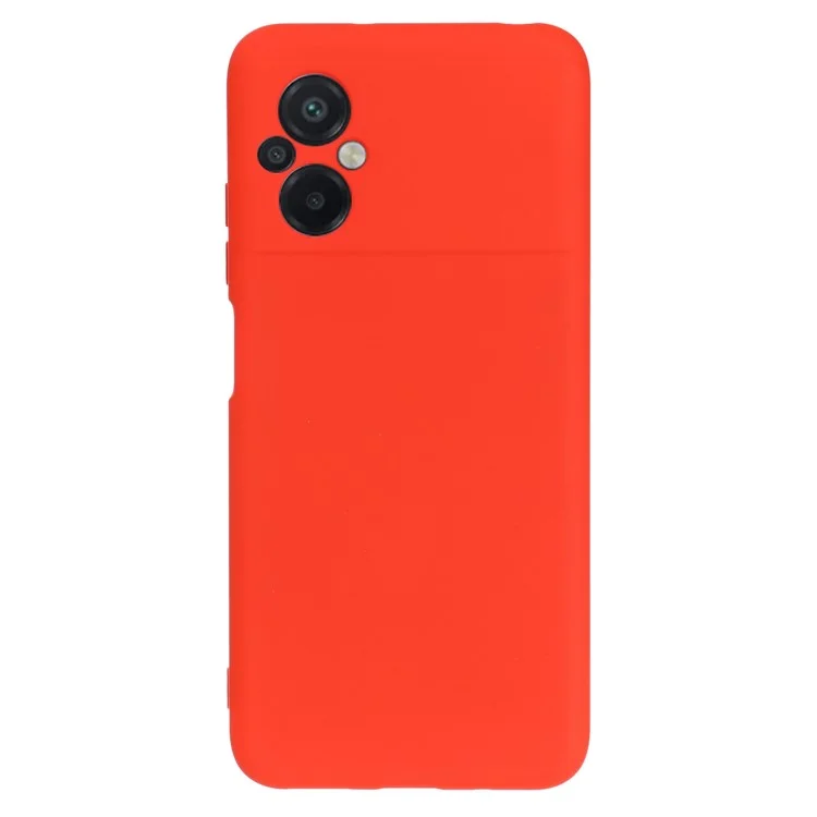 Custodia Soft Fiber Lining Anti-Graffio per Xiaomi Poco M5 4G, Cover Protettiva con Gancio da Polso - Rosso