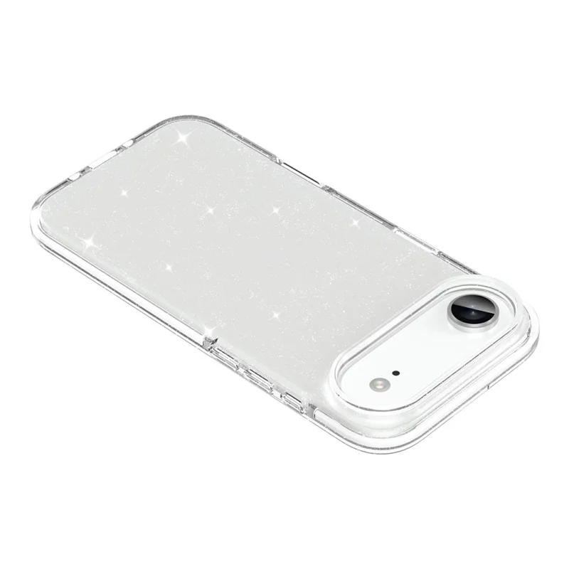 Per iPhone 17 Custodia Glitter Air PC Retro TPU+TPE Cornice Scintillante Bling Antiurto Copertura