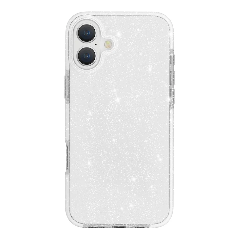 Funda con Purpurina para iPhone 17 - Carcasa Protectora Brillante con Marco de TPU+TPE Antichoque
