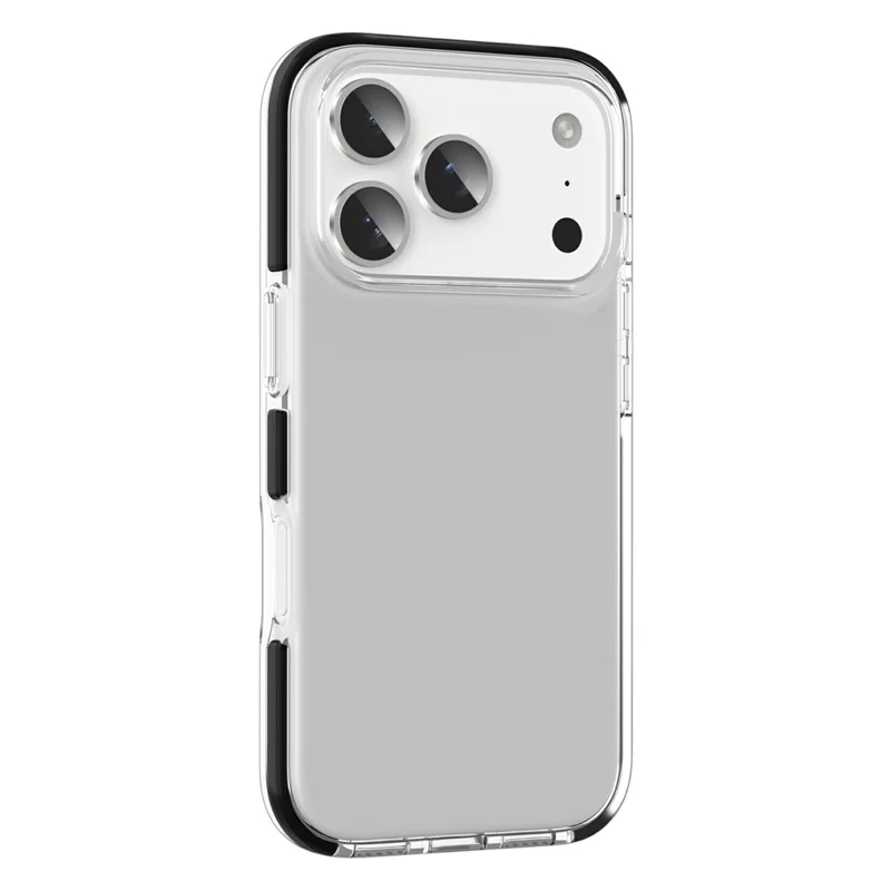 For iPhone 17 Pro Max Case TPU+TPE Anti-drop Clear Phone Cover - Transparent Black