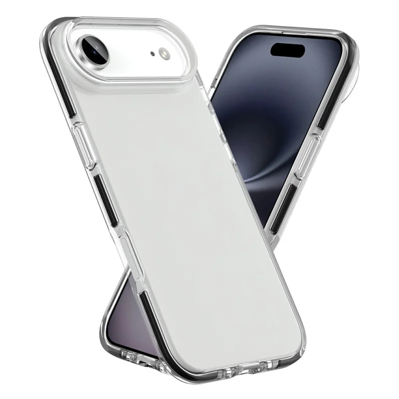 Чехол Air Case для iPhone 17 из TPU+TPE с противоударной защитой - прозрачный черный