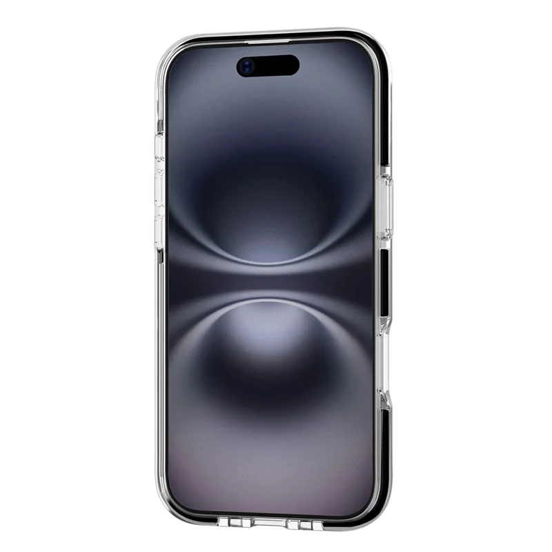 Чехол Air Case для iPhone 17 из TPU+TPE с противоударной защитой - прозрачный черный