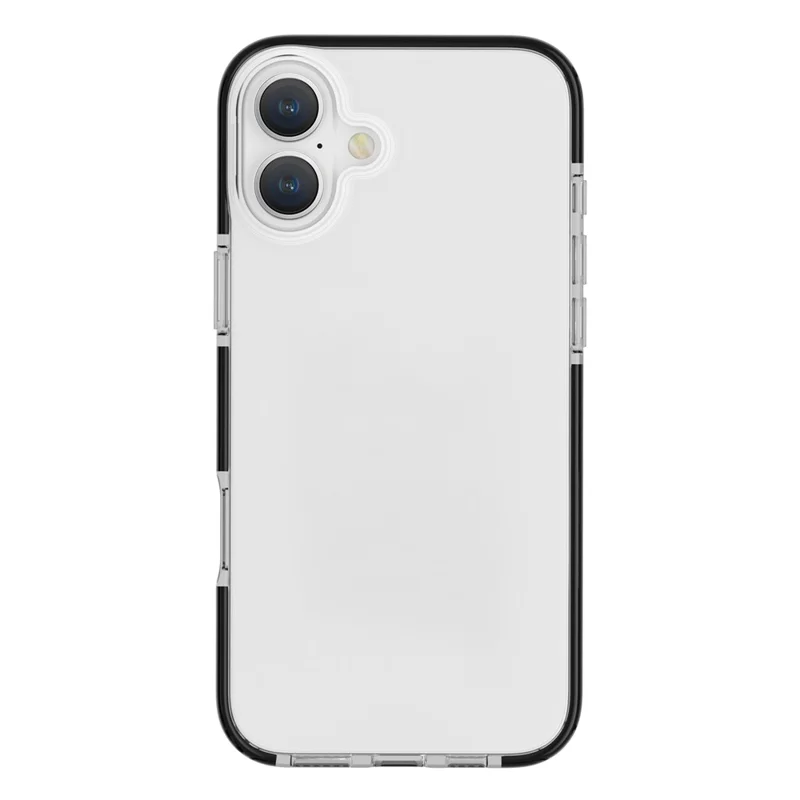 For iPhone 17 Case TPU+TPE Anti-drop Clear Phone Cover - Transparent Black