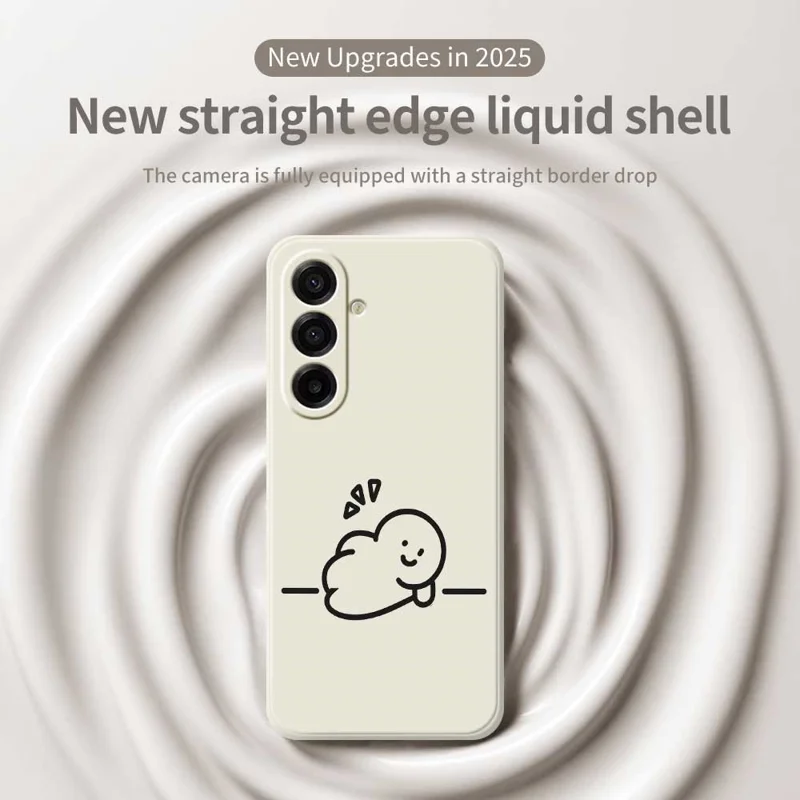 TPU-hoesje voor Samsung Galaxy A17 5G / A17 4G met stippelbeeldprint en rechte rand - Beige