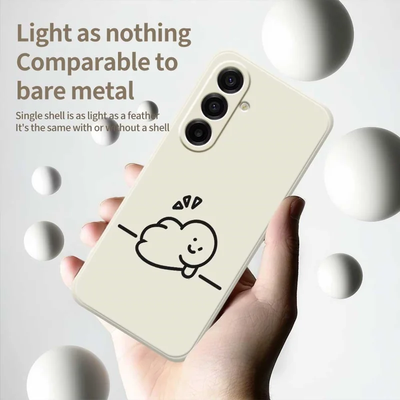 TPU-hoesje voor Samsung Galaxy A17 5G / A17 4G met stippelbeeldprint en rechte rand - Beige