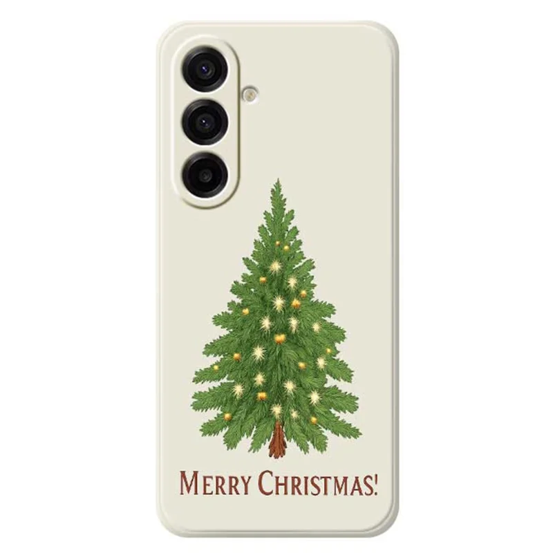 TPU-hoesje voor Samsung Galaxy A17 5G / A17 4G met kerstboomprint, rechte rand, TPU telefoonhoesje - Beige