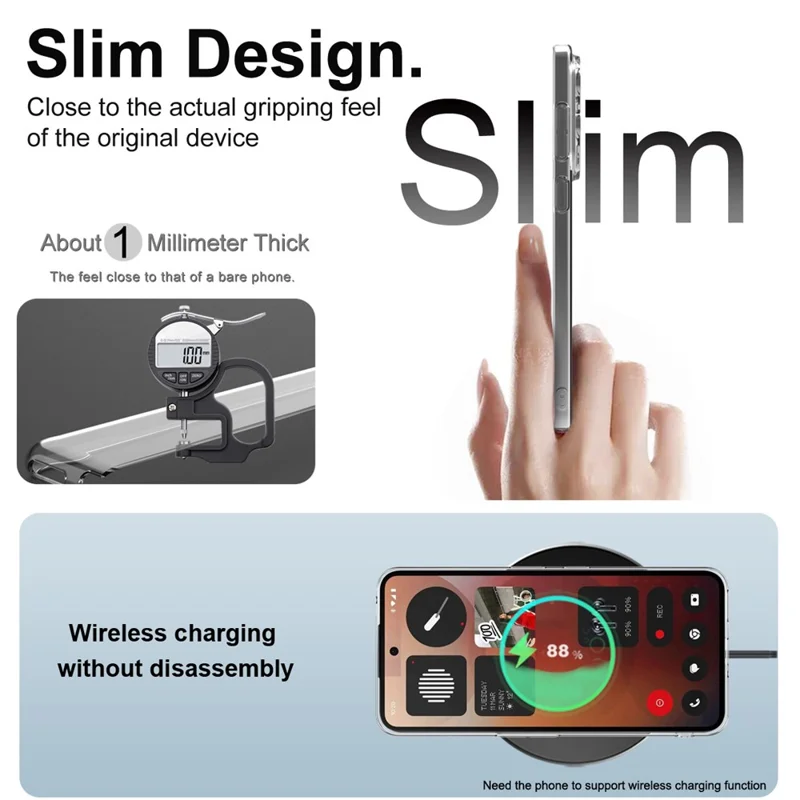 IMAK UX-5 Series For Nothing Phone (3a) Pro Transparent TPU Phone Case Protective Phone Cover