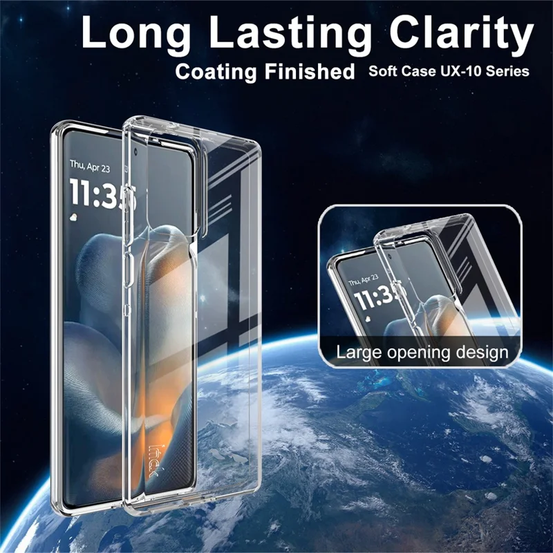 Funda Transparente de TPU IMAK UX-5 Series para Motorola Edge 50 Fusion 5G / G96 5G - Carcasa Protectora para Teléfono