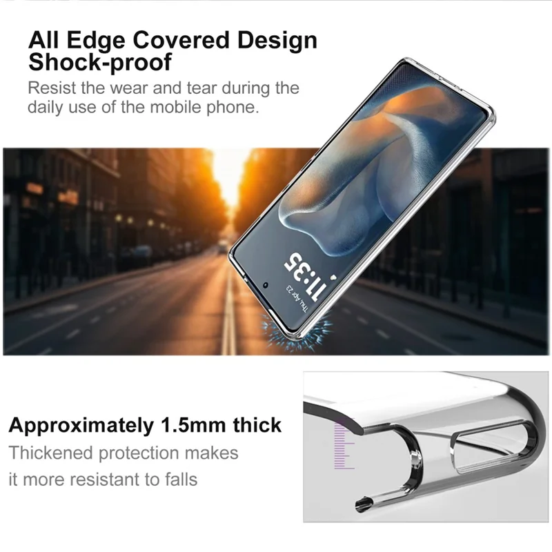 Funda Transparente de TPU IMAK UX-5 Series para Motorola Edge 50 Fusion 5G / G96 5G - Carcasa Protectora para Teléfono