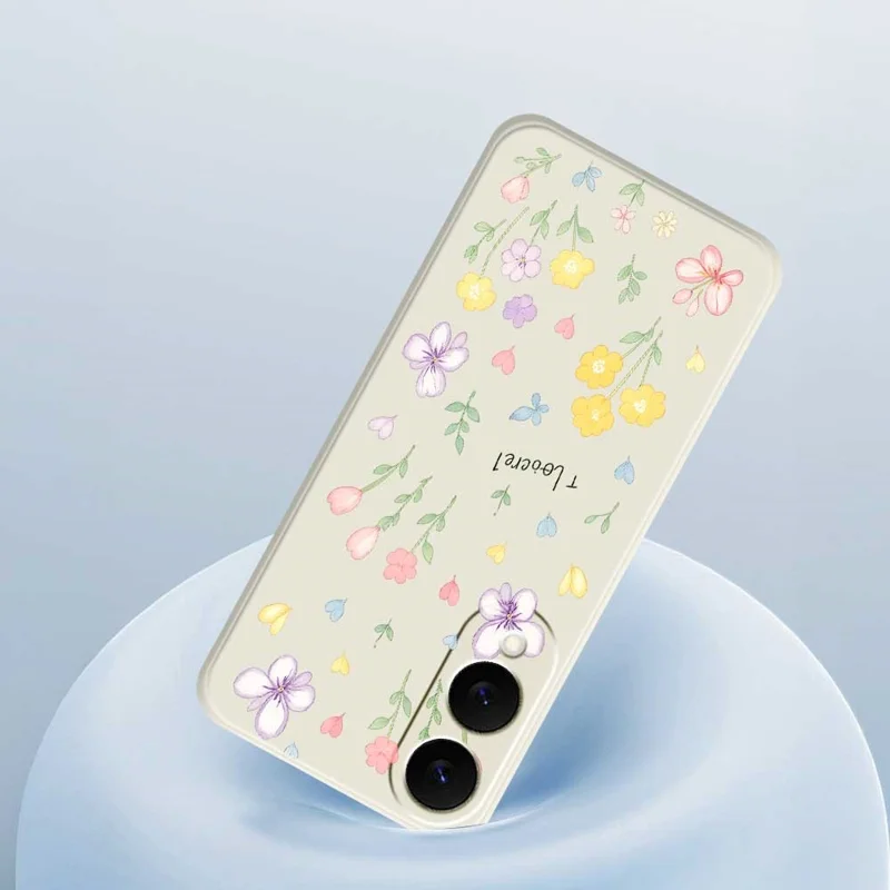 Чехол для Samsung Galaxy S25 Edge с рисунком Маленьких Цветов, Тонкий TPU Чехол для Смартфона - Бежевый