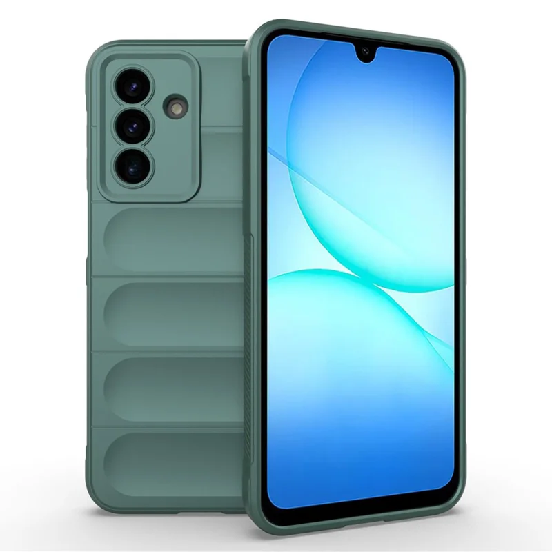 AMORUS Für Samsung Galaxy A17 5G Hülle Stoßfest Weiches TPU Robustes Handyrückseite Schutzhülle - Grün