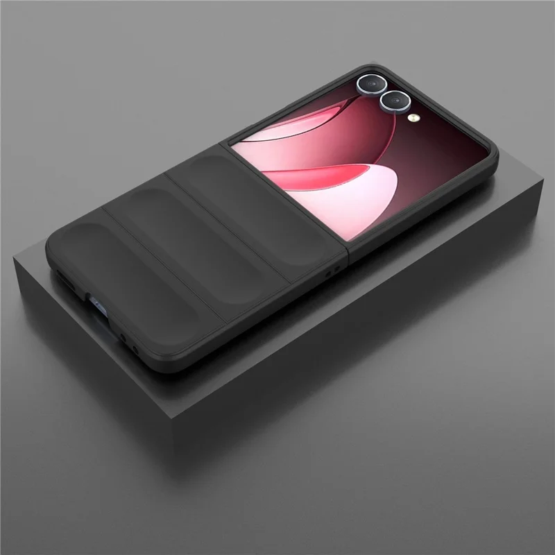 AMORUS For Samsung Galaxy Z Flip7 5G Case Shockproof Hard PC Rugged Phone Back Cover - Black